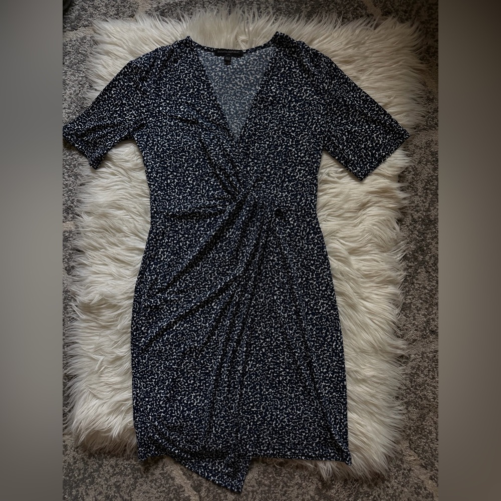 Banana Republic drape front midi dress
